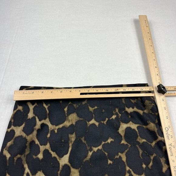 Elie Tahari Wool Blend Pencil Skirt Cheetah Print Knee Length Back Zip Size 6 - Picture 5 of 11